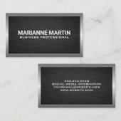 Dunkles Metall-Aluminium-Silber Visitenkarte (Vorne/Hinten)