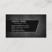 Dunkles Metall Visitenkarte (Rückseite)