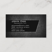 Dunkles Metall Visitenkarte (Rückseite)