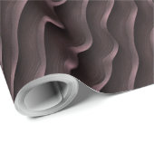 Dunkles Minimalistisches Muster für Wavy Lines Geschenkpapier (Rolleneckpunkt)