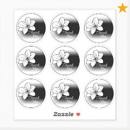 Dunkles modernes minimales graues Blumenzeichnung Aufkleber