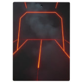 Dunkles modernes Neon-Halloween Premium-Design Klemmbrett (Rückseite)