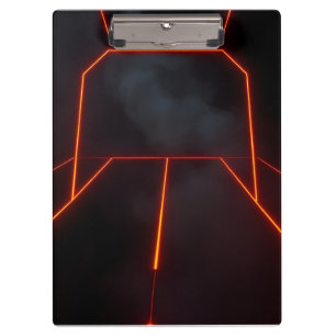 Dunkles modernes Neon-Halloween Premium-Design Klemmbrett