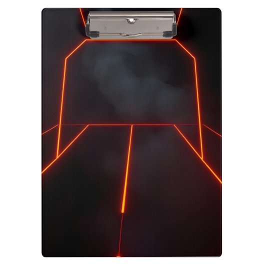 Dunkles modernes Neon-Halloween Premium-Design Klemmbrett (Vorderseite)