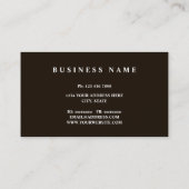 Dunkles, modernes, transparentes Glas Beruflich Visitenkarte (Rückseite)