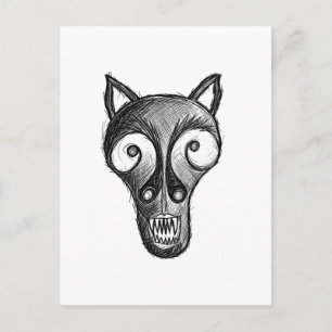 Dunkles Monster Postkarte