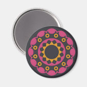 dunkles Mosaik Magnet (Vorderseite/Rückseite)