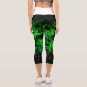 Dunkles Muster Capri Leggings (Rückseite)