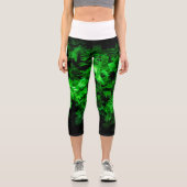 Dunkles Muster Capri Leggings (Vorderseite)