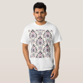 Dunkles Muster für Abstrakte Blume T-Shirt (Vorne ganz)