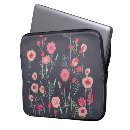 Dunkles Muster Laptopschutzhülle (Vorderseite Links)