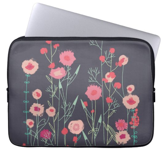 Dunkles Muster Laptopschutzhülle (Vorderseite)