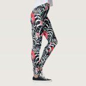 Dunkles Muster mit Blume Leggings (Rechts)