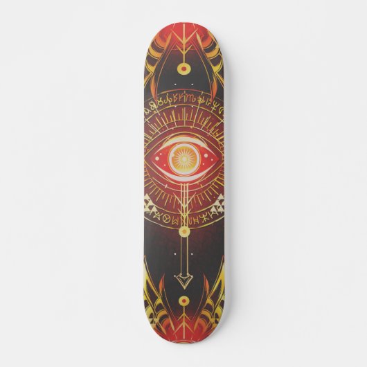 Dunkles mystical Arcane Eye of Eternity (Red) Skat Skateboard (Vorne)