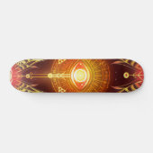 Dunkles mystisches arksches Auge der Ewigkeit (rot Skateboard (Horizontal)
