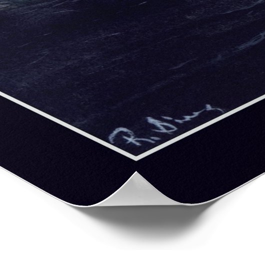 Dunkles Nachtposter Poster (Ecke)