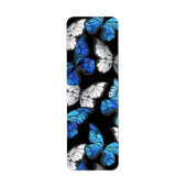 Dunkles Nahtloses Muster mit blauen Schmetterlinge (Vorne)
