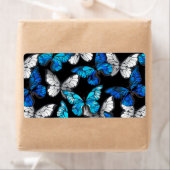 Dunkles Nahtloses Muster mit blauen Schmetterlinge (Insitu)