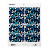 Dunkles Nahtloses Muster mit blauen Schmetterlinge (Vorne)