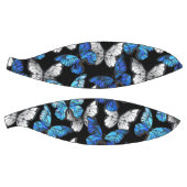 Dunkles Nahtloses Muster mit blauen Schmetterlinge Basketball (Panele)