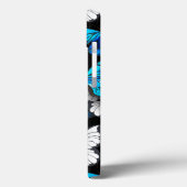 Dunkles Nahtloses Muster mit blauen Schmetterlinge Case-Mate iPhone Hülle (Rückseite / Links)