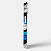 Dunkles Nahtloses Muster mit blauen Schmetterlinge Case-Mate iPhone Hülle (Rückseite / Rechts)