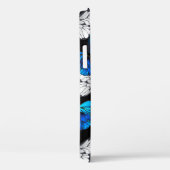 Dunkles Nahtloses Muster mit blauen Schmetterlinge Case-Mate iPhone Hülle (Rückseite / Rechts)