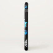 Dunkles Nahtloses Muster mit blauen Schmetterlinge Case-Mate iPhone Hülle (Hinten/Links)