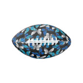 Dunkles Nahtloses Muster mit blauen Schmetterlinge Football (Vorderseite)