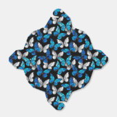 Dunkles Nahtloses Muster mit blauen Schmetterlinge Geschenkschachtel (Ungefaltet)