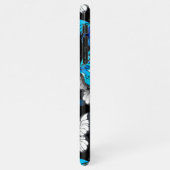 Dunkles Nahtloses Muster mit blauen Schmetterlinge iPhone Hülle (Linke Seite)