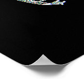 Dunkles Neon-Quallen-Poster Poster (Ecke)
