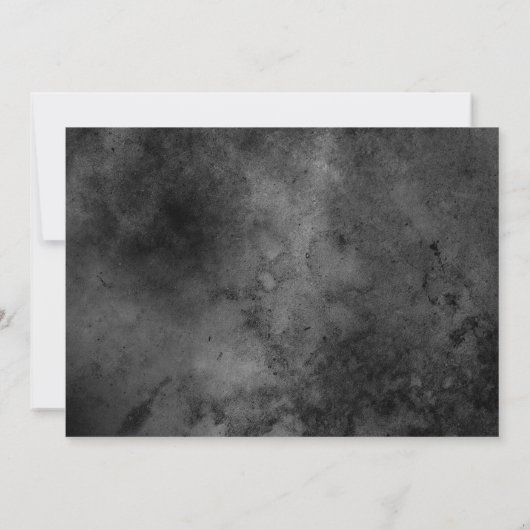 Dunkles Night Halloween-Party Einladung (Rückseite)