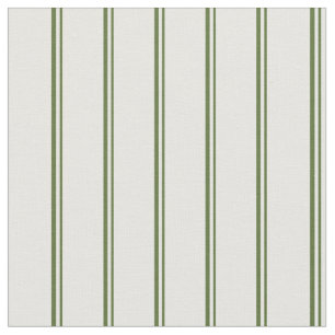 Dunkles Olive Green and Minze Cream Striam Muster Stoff
