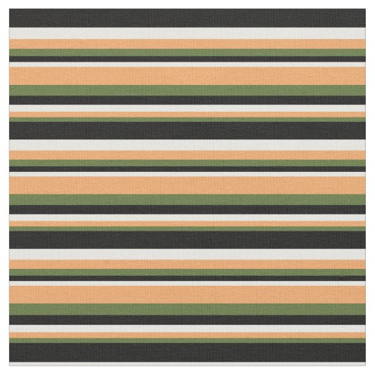Dunkles Olive Green, Brown, White & Black Muster Stoff (Nahaufnahme)