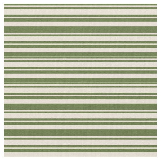 Dunkles Olive Green und Bisque Colos Muster Stoff (Nahaufnahme)