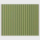 Dunkles Olive Green und dunkles Khaki Stripmuster Geschenkpapier (Flach)