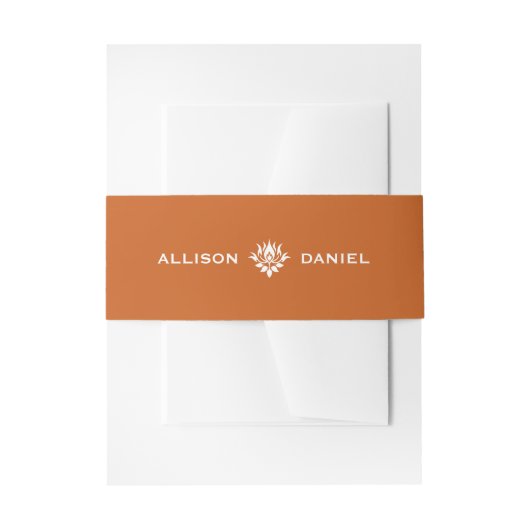 Dunkles Orange Boho | Einladungsbanderole (Vorderseite Beispiel)