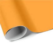 Dunkles Orange Glossy Wrapping Paper Geschenkpapier (Rolleneckpunkt)