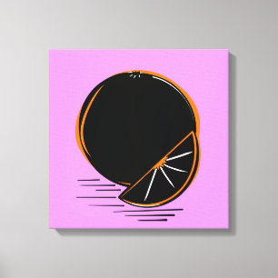 Dunkles Orange – Minimale Grafik Kunst Leinwanddruck