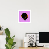 Dunkles Orange – Minimale Grafik Kunst Poster (Heimbüro)