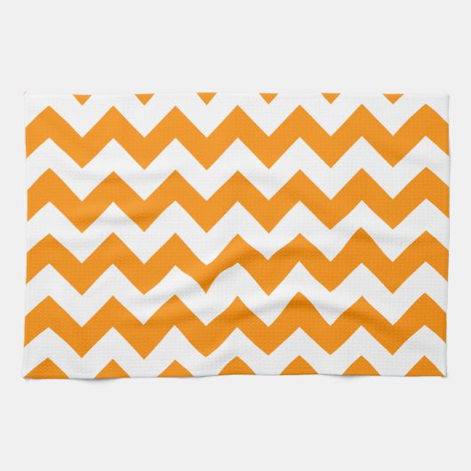 Dunkles Orange-Zickzack Handtuch (Horizontal)