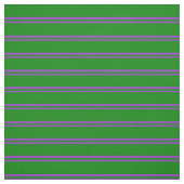 Dunkles Orchid & Green Strip Muster Stoff (Muster)