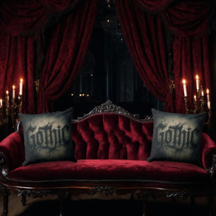 Dunkles Ornamentales Gotik Kissen