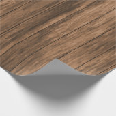 dunkles Panel-Holzdesign Geschenkpapier (Ecke)