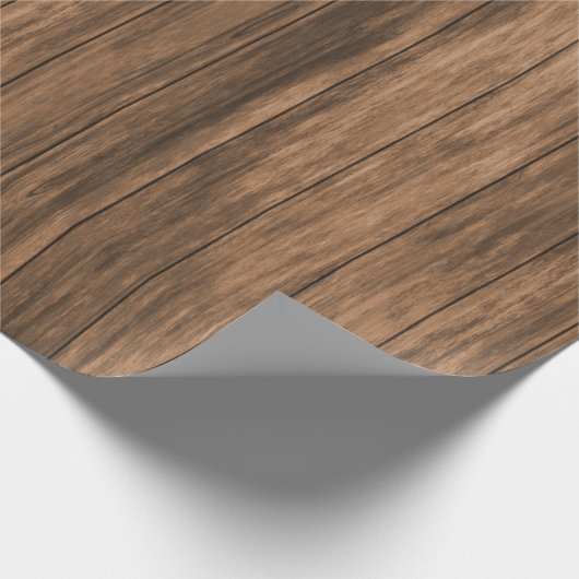 dunkles Panel-Holzdesign Geschenkpapier (Ecke)