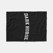 Dunkles Pferd Fleecedecke (Vorderseite (Horizontal))