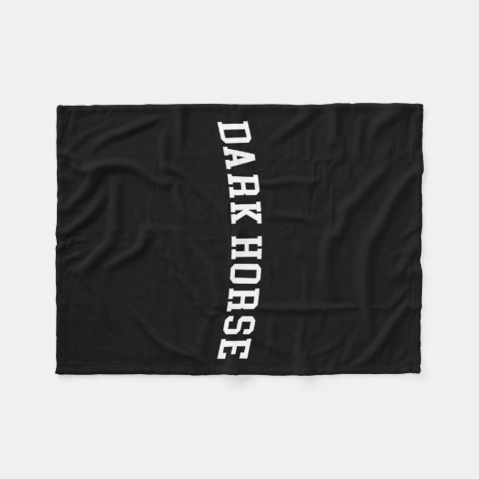 Dunkles Pferd Fleecedecke (Vorderseite (Horizontal))