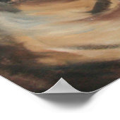 Dunkles Pferd, heller Tag Poster (Ecke)