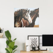 Dunkles Pferd, heller Tag Poster (Heimbüro)